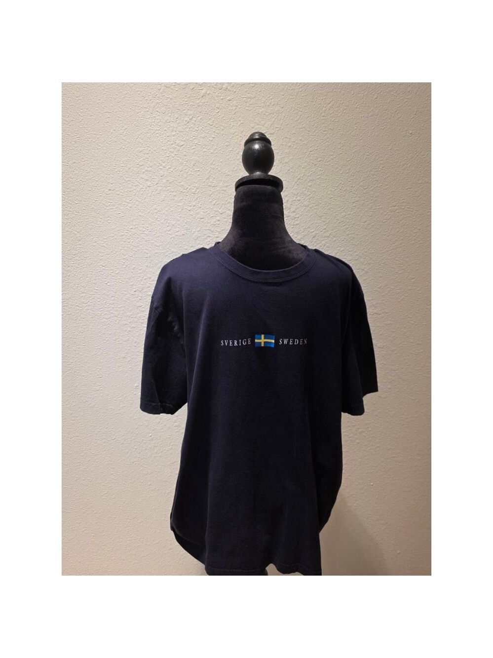 Men's Unbranded Navy Sverige Sweden Flag Short Sleeve Tee L - Picture 3 of 6